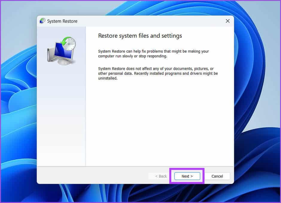 System-Restore-2 أفضل 8 إصلاحات لعدم فتح الأداة المساعدة MSINFO32 في Windows 11