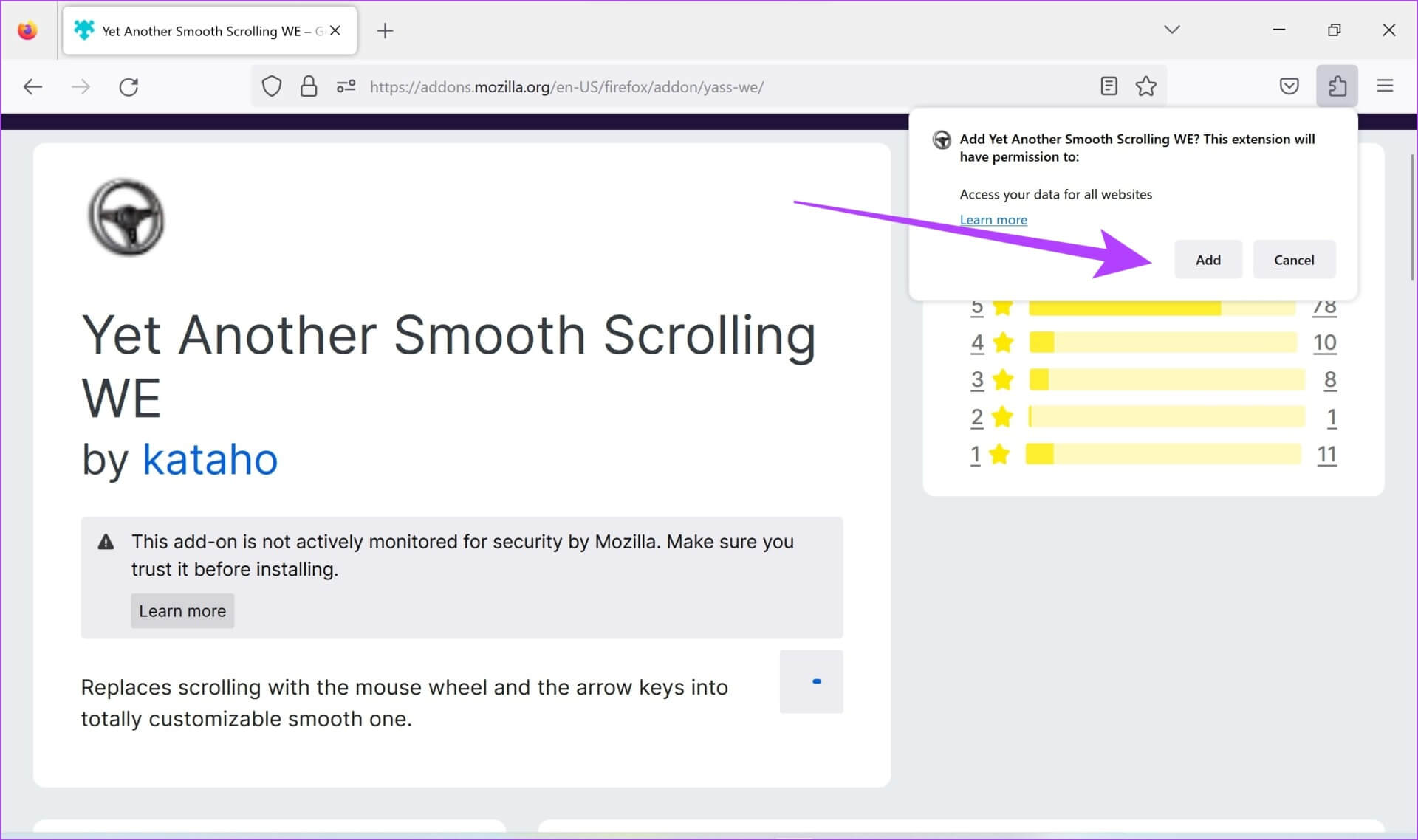 Tap-on-Add-2 أهم 3 طرق لتمكين التمرير السلس على Mozilla Firefox