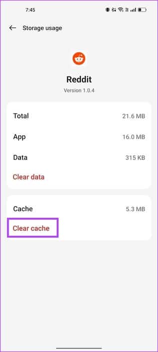 Tap-on-Clear-Cache لماذا لا يمكنني التصويت المؤيّد أو المعارِض على تطبيق Reddit