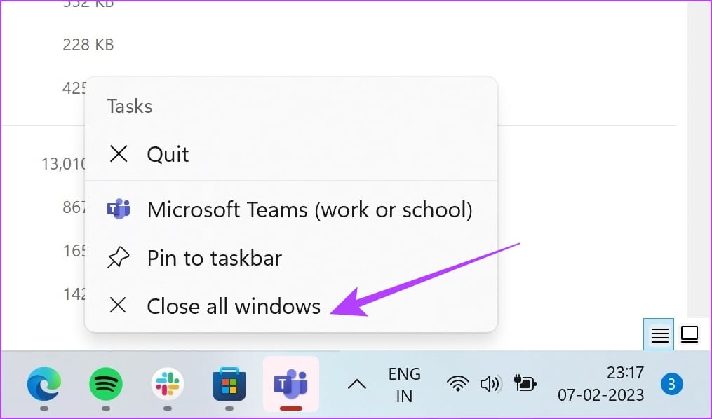Teams-Close-All-Windows كيفية مسح ذاكرة التخزين المؤقت لـ Microsoft Teams على Windows و Mac و iPhone و Android