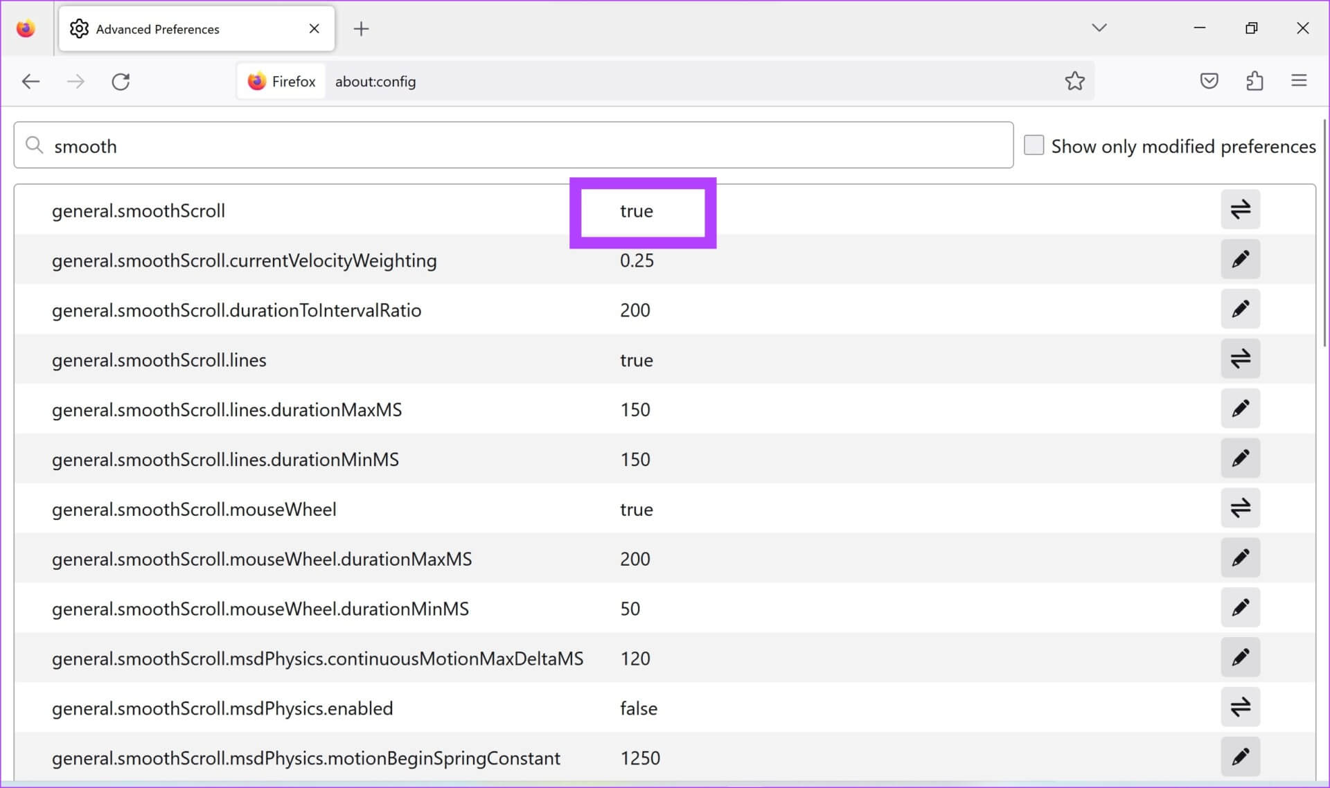Toggle-True أهم 3 طرق لتمكين التمرير السلس على Mozilla Firefox
