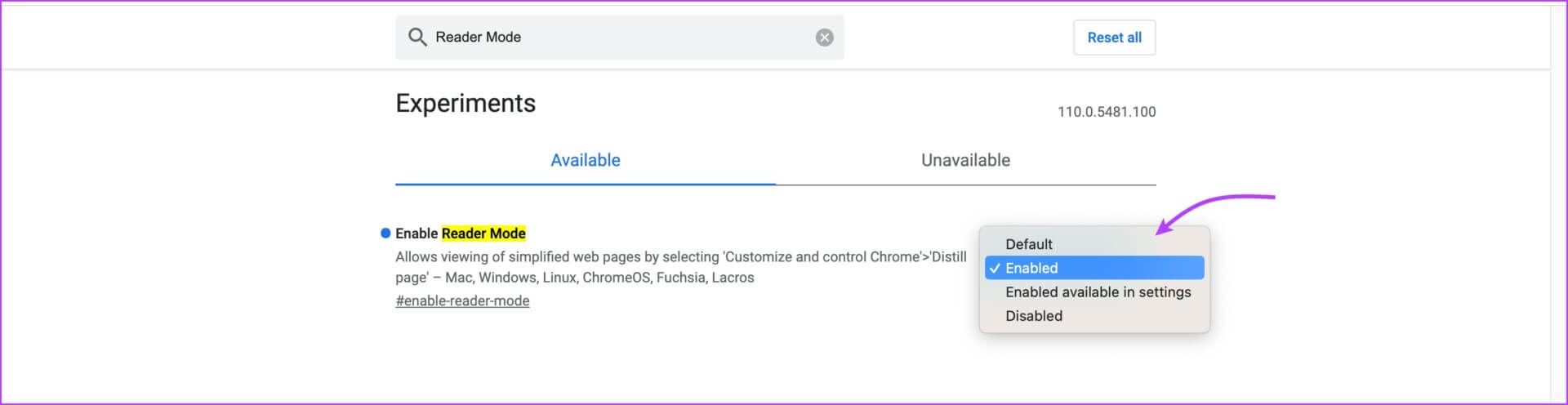 Turn-on-Reader-Mode-in-Chrome-With-Chrome-Flags-2 كيفية تمكين أو تعطيل وضع القارئ في Chrome