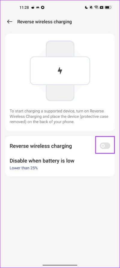 Turn-on-Toggle-for-Revese-Wireless-charging ما هو الشحن اللاسلكي العكسي وكيفية استخدامه على الهواتف الذكية