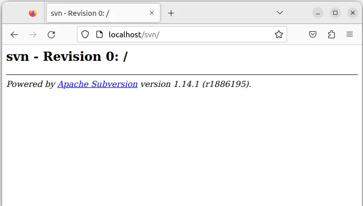 Ubuntu-Set-Up-Subversion-localhost-svn-revision-0-e1676423607123.png كيفية إعداد التحكم في إصدار Subversion في Ubuntu