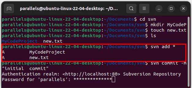 Ubuntu-Set-Up-Subversion-svn-add-asterisk-1-e1676423774909.png كيفية إعداد التحكم في إصدار Subversion في Ubuntu