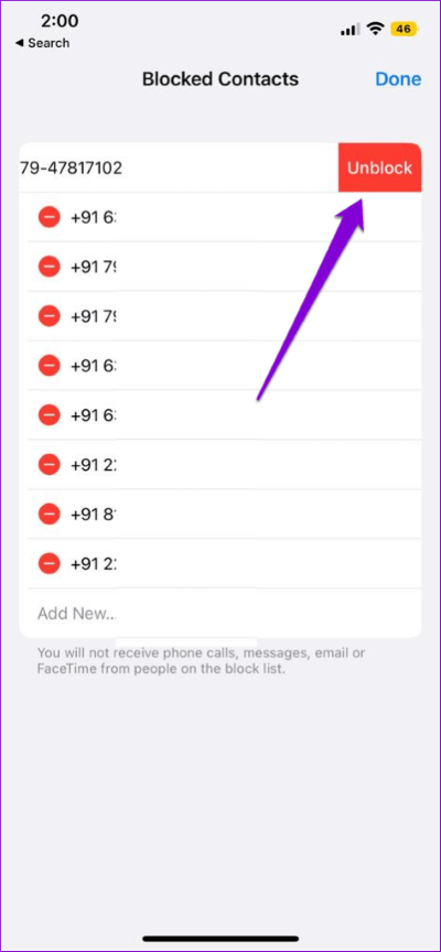 Unblock-Contact-on-iPhone-1-474x1024-1 كيفية إصلاح عدم ظهور إشعارات المكالمات الفائتة على iPhone
