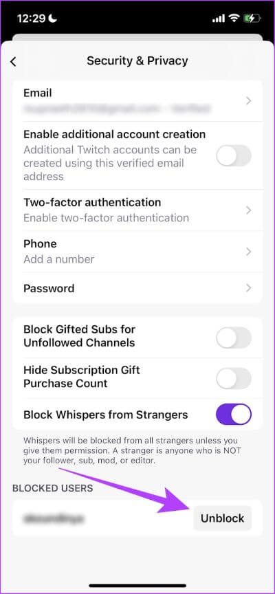 Unblock-User 5 طرق لحظر شخص ما على تطبيق Twitch لأجهزة iPhone و Android