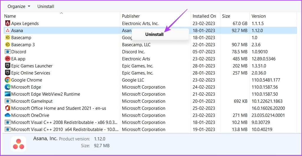 Unistall-in-cp 5 طرق سريعة لإلغاء تثبيت البرامج على Windows 11