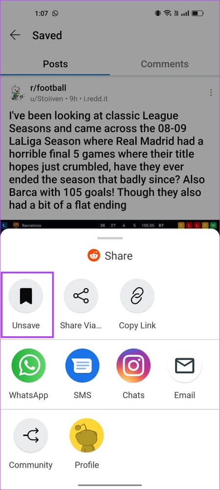 Unsave-Post كيفية مشاهدة المنشورات والتعليقات المحفوظة على Reddit (الكمبيوتر الشخصي والجوال)