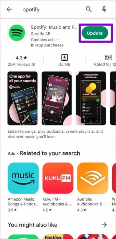 Update-Spotify-App-500x1024-1 أفضل 7 طرق لإصلاح حدث خطأ ما في Spotify لأجهزة Android و iPhone