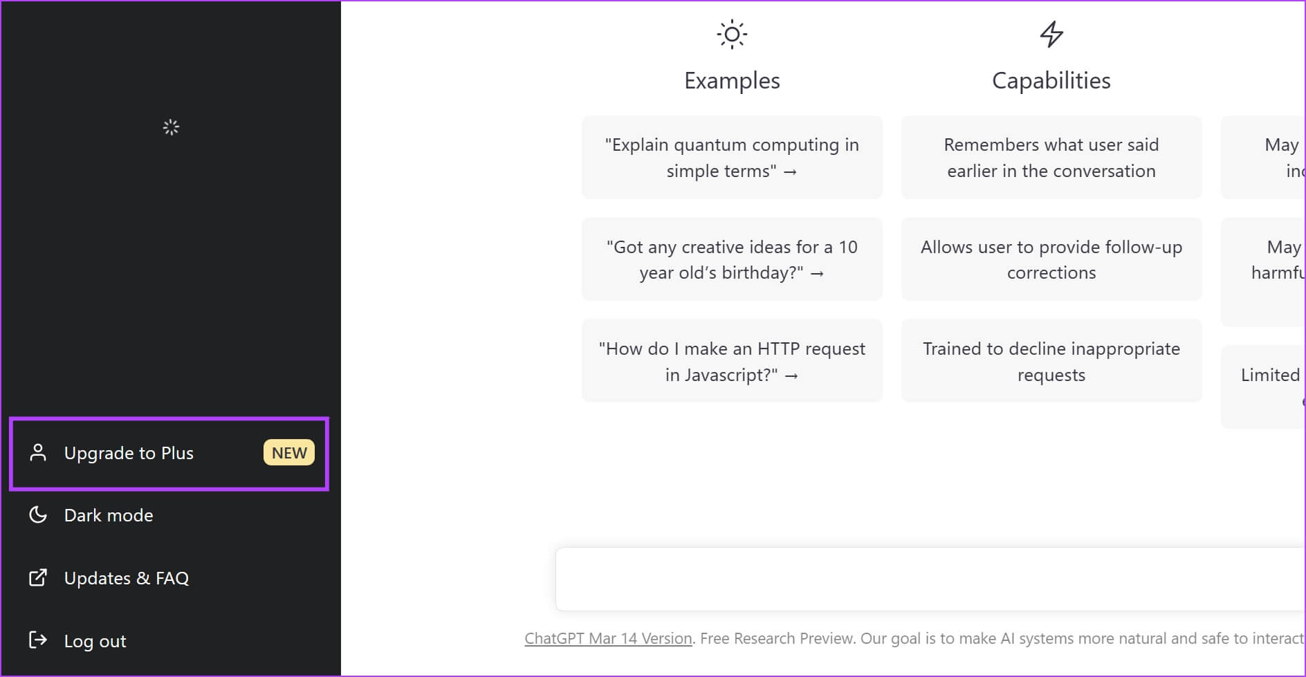 Upgrade-to-Plus 8 طرق لإصلاح خطأ "ChatGPT Is at Capacity Right Now"