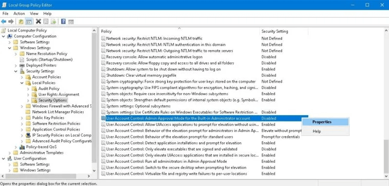 Windows-Access-Specified-Device-Group-Policies-User-Account-Admin-Disabled-800x383.jpg كيفية إصلاح خطأ "يتعذر على Windows الوصول إلى مسار الجهاز أو الملف المحدد"