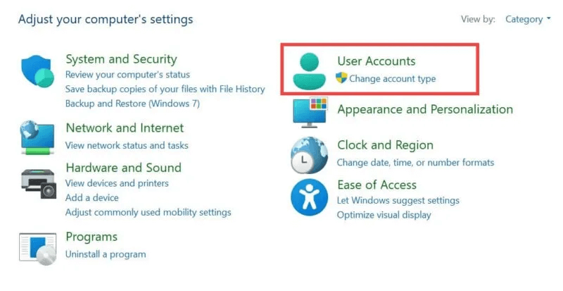 access-violation-error-control-panel-options-view-800x413.jpg كيفية إصلاح خطأ "استثناء انتهاك الوصول" على Windows