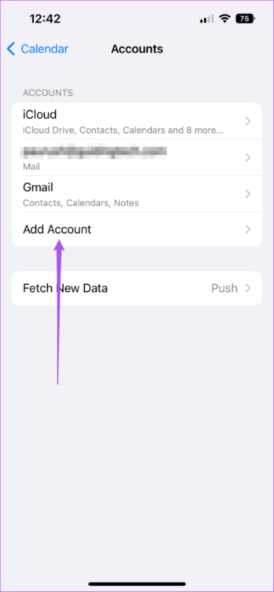 add-account-calendar-app-settings-iphone-474x1024-1 أفضل 8 إصلاحات لعدم تزامن تطبيق Calendar مع Outlook على iPhone