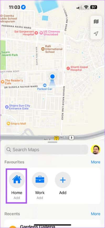 add-home-favorites-apple-maps-iphone-474x1024-1 كيفية إضافة أو تغيير عنوان المنزل في Apple Maps على iPhone