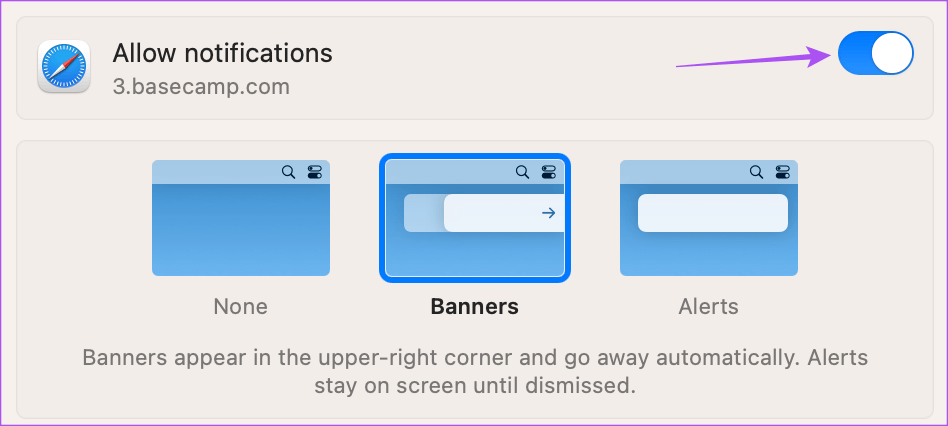 allow-notification-safari-settings-mac أفضل 7 إصلاحات لعدم عمل صوت تنبيه Safari على Mac