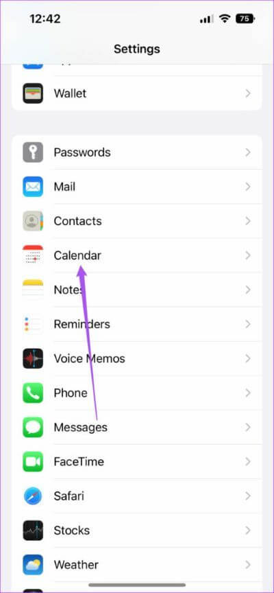 calendar-settings-iphone-1-474x1024-1 أفضل 8 إصلاحات لعدم تزامن تطبيق Calendar مع Outlook على iPhone