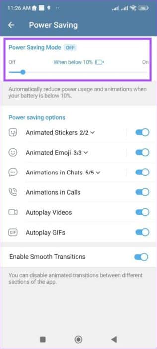 كيفية استخدام وضع توفير الطاقة في Telegram على iPhone و Android - %categories