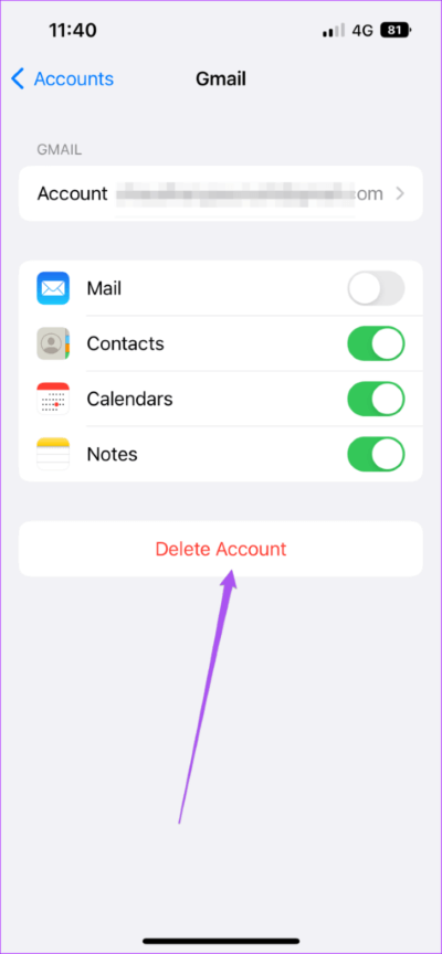 delete-account-gmail-calendar-app-settings-iphone-474x1024-1 أفضل 6 إصلاحات لخطأ اختفاء رسائل البريد الإلكتروني من تطبيق Mail على iPhone