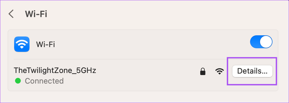 details-wifi-network-settings-mac 8 أفضل إصلاحات لعدم تحميل Facebook في Google Chrome على Mac و Windows