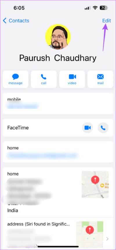 edit-my-card-contacts-app-iphone-474x1024-1 كيفية إضافة أو تغيير عنوان المنزل في Apple Maps على iPhone