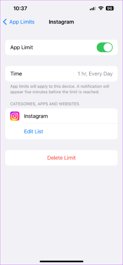 edit-or-remove-app-limit-on-iphone-474x1024-1 كيفية تعيين حدود التطبيقات على iPhone و iPad و Mac