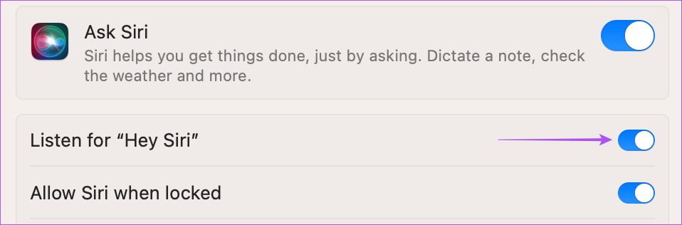 enable-hey-siri-on-mac- أفضل 6 إصلاحات لعدم عمل Siri على Mac