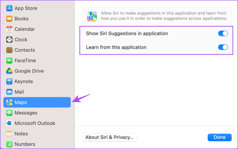 enable-siri-suggestion-for-apps-mac-1-768x482-1 أفضل 6 إصلاحات لعدم عمل Siri على Mac