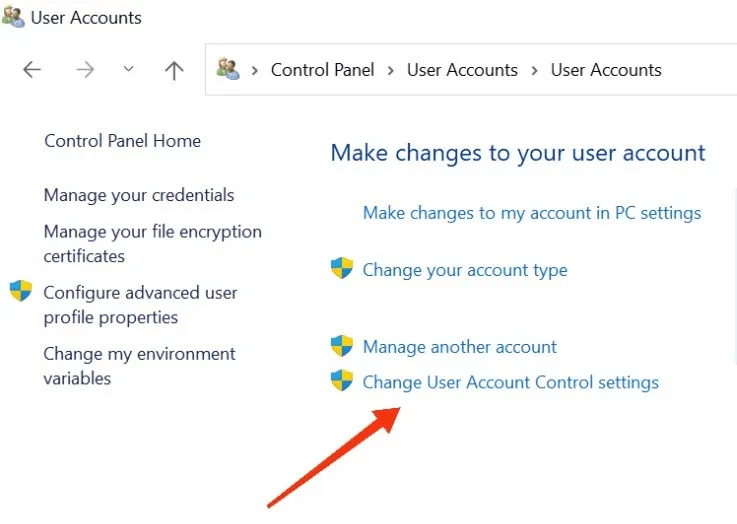 exception-access-violation-change-user-account.jpg كيفية إصلاح خطأ "استثناء انتهاك الوصول" على Windows