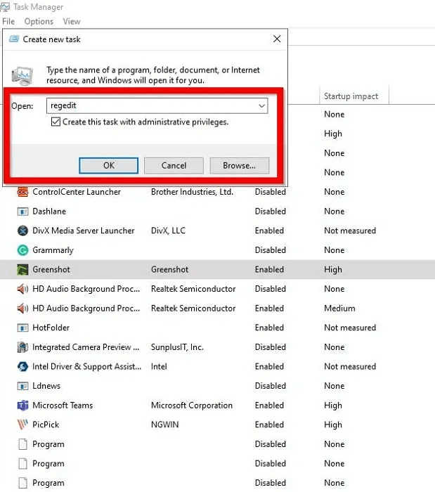 fix-black-screen-of-death-regit-run.jpg كيفية إصلاح شاشة الموت السوداء في Windows