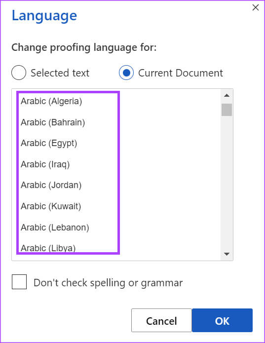 how-to-change-language-in-microsoft-word-15 كيفية تغيير لغة العرض والتحرير في Microsoft Word