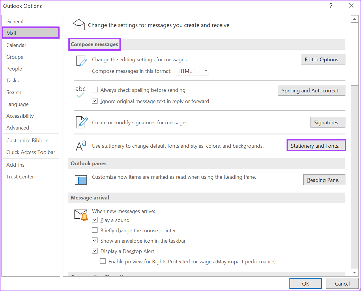كيفية تغيير سمة رسائل البريد الإلكتروني الصادرة في Microsoft Outlook - %categories
