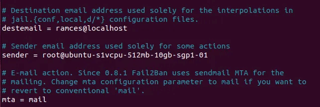 install-fail2ban-linux-12-email-settings.png كيف تحمي خادمك باستخدام Fail2Ban في Linux