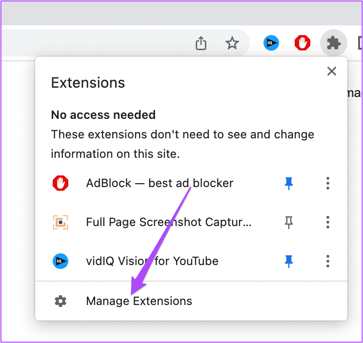 manage-extensions-in-google-chrome-on-mac 8 أفضل إصلاحات لعدم تحميل Facebook في Google Chrome على Mac و Windows