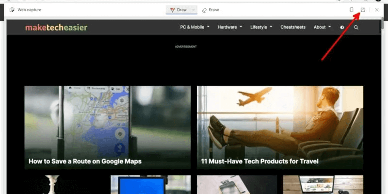 microsoft-edge-web-capture-save-800x400.jpg كيفية التقاط لقطة شاشة قابلة للتمرير على Mac