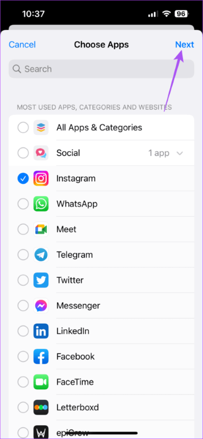next-set-app-limit-screen-time-iphone-474x1024-1 كيفية تعيين حدود التطبيقات على iPhone و iPad و Mac