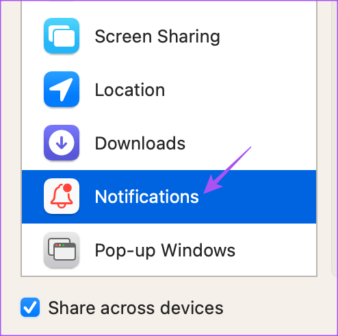 notification-settings-safari-mac-1 أفضل 7 إصلاحات لعدم عمل صوت تنبيه Safari على Mac