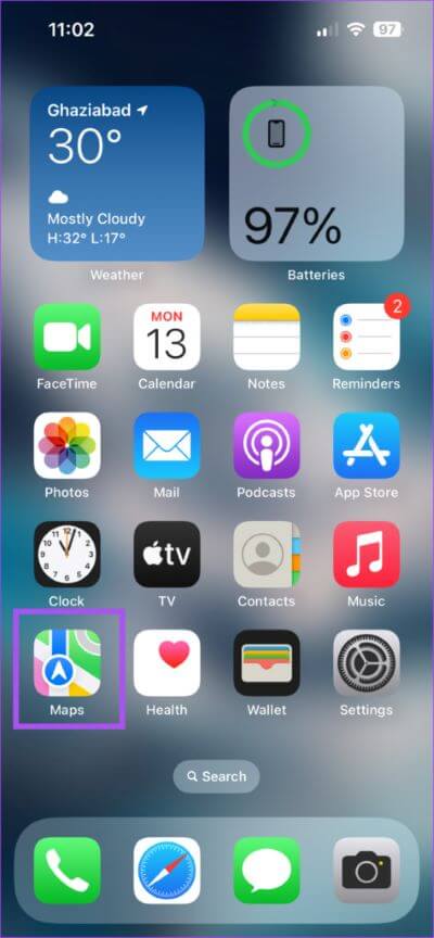open-apple-maps-iphone-474x1024-1 كيفية إضافة أو تغيير عنوان المنزل في Apple Maps على iPhone
