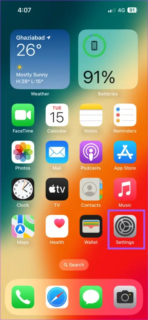 open-settings-on-iphone-6-474x1024-1 كيفية إضافة أو تغيير عنوان المنزل في Apple Maps على iPhone