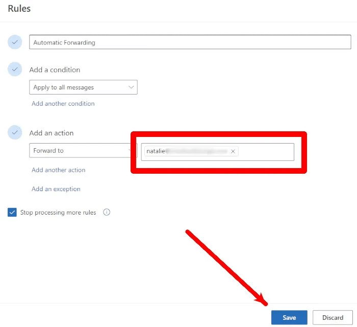 كيفية إعداد إعادة التوجيه التلقائي في Outlook - %categories