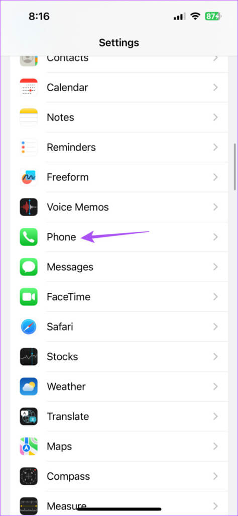 phone-settings-iphone-1-474x1024-1 أفضل 7 إصلاحات لانتقال المكالمات الواردة مباشرة إلى البريد الصوتي على iPhone