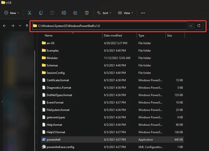 powershell-PowerShell-exe-location.jpg 5 طرق لإصلاح تعذر عثور Windows على PowerShell.exe