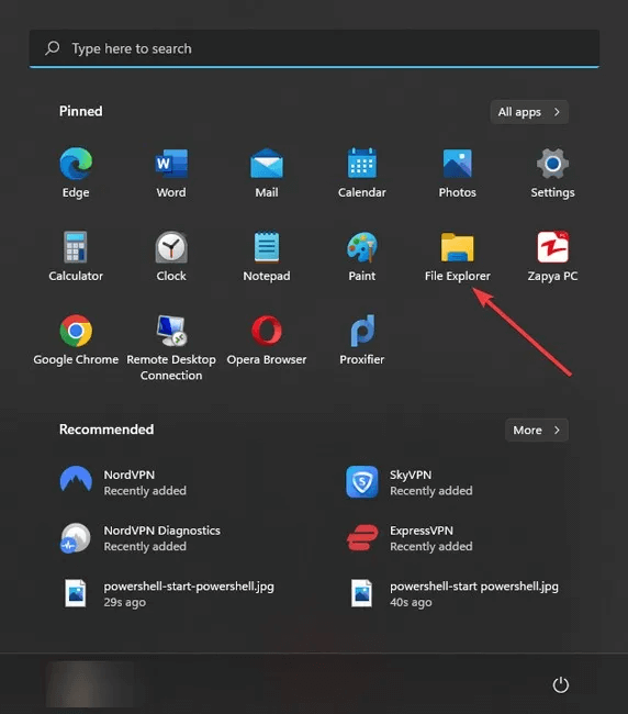 powershell-file-explorer.jpg 5 طرق لإصلاح تعذر عثور Windows على PowerShell.exe