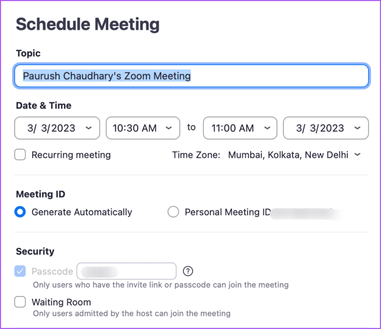 schedule-zoom-meeting-using-desktop-app-768x663-1 كيفية جدولة اجتماعات Zoom على الهاتف المحمول وسطح المكتب والويب