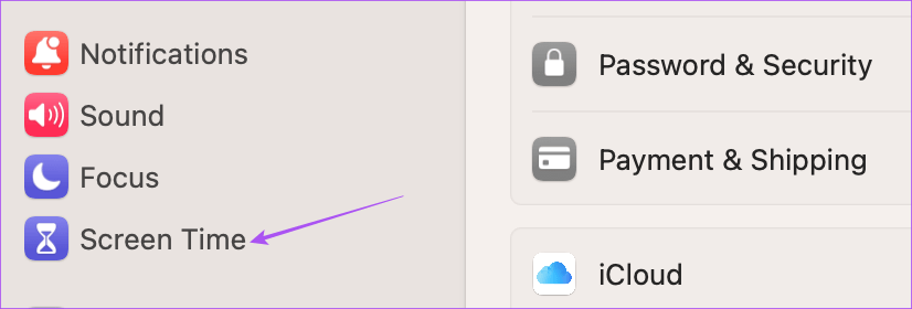 screen-time-settings-mac-1 أفضل 6 إصلاحات لعدم عمل Siri على Mac