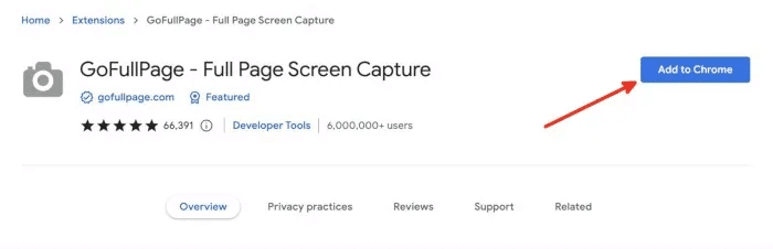 scrolling-screenshot-go-full-page-add-to-chrome.jpg كيفية التقاط لقطة شاشة قابلة للتمرير على Mac
