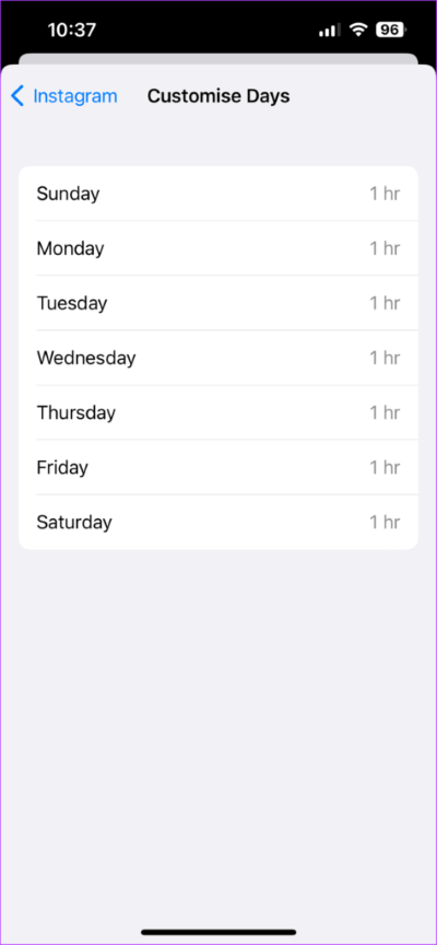 select-custom-days-for-app-limits-iphone-474x1024-1 كيفية تعيين حدود التطبيقات على iPhone و iPad و Mac