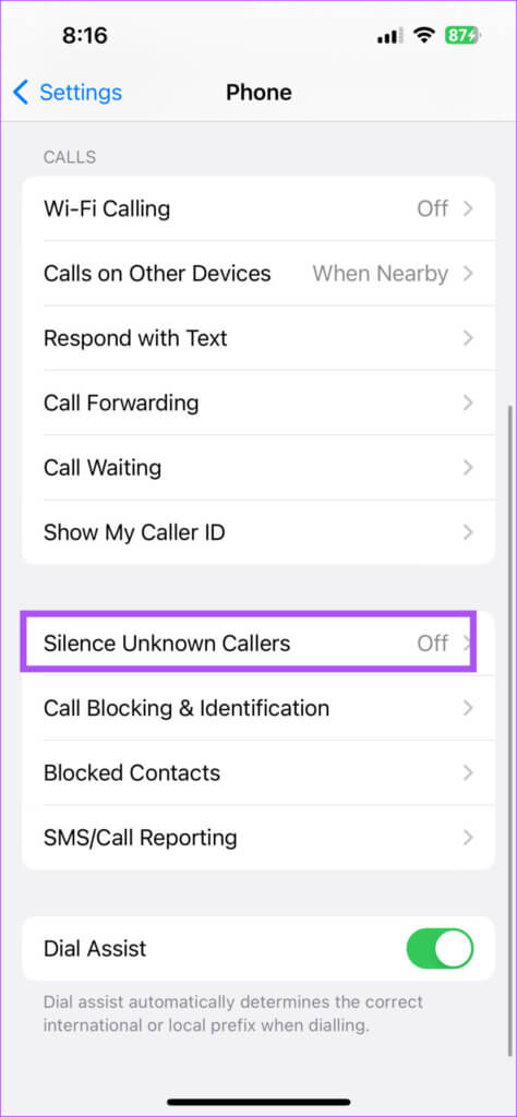 silence-unknown-callers-iphone-474x1024-1 أفضل 7 إصلاحات لانتقال المكالمات الواردة مباشرة إلى البريد الصوتي على iPhone