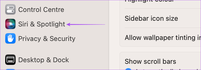 siri-and-spotlight-settings-mac-1 أفضل 6 إصلاحات لعدم عمل Siri على Mac