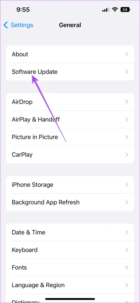 software-update-settings-iphone-1-474x1024-1 كيفية إضافة أو تغيير عنوان المنزل في Apple Maps على iPhone
